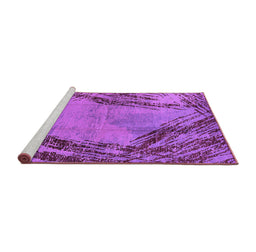 Sideview of Machine Washable Oriental Purple Industrial Area Rugs, wshurb596pur