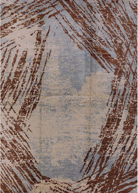 Machine Washable Industrial Modern Sepia Brown Rug, wshurb596