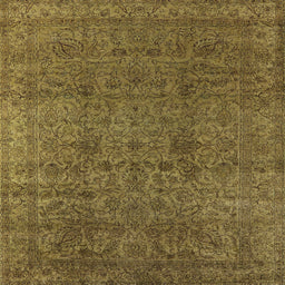 Square Machine Washable Industrial Modern Dark Bronze Brown Rug, wshurb597