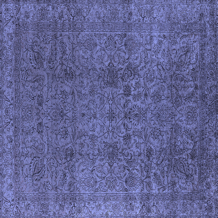 Square Oriental Blue Industrial Rug, urb597blu