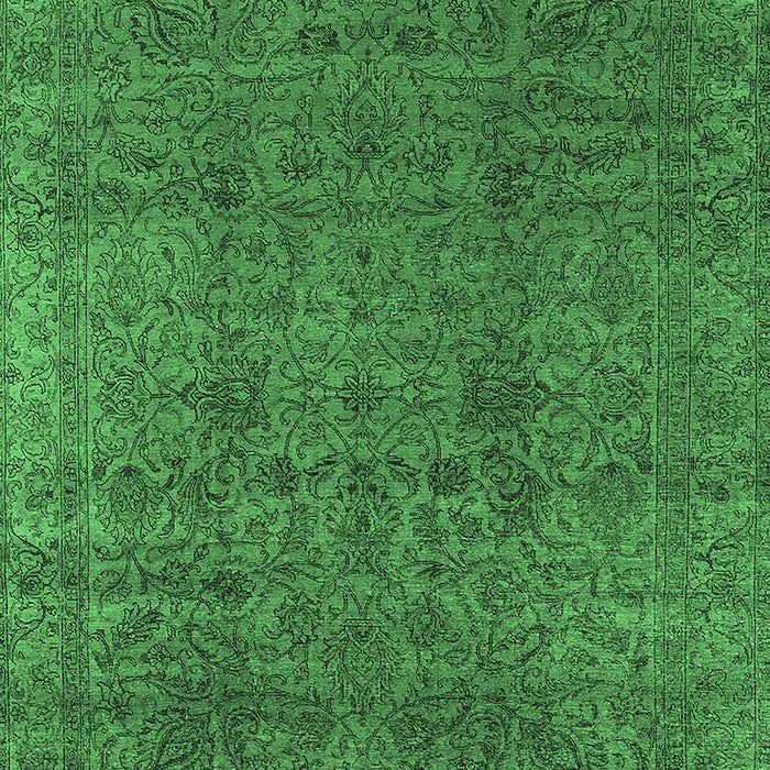 Machine Washable Oriental Emerald Green Industrial Area Rugs, wshurb597emgrn