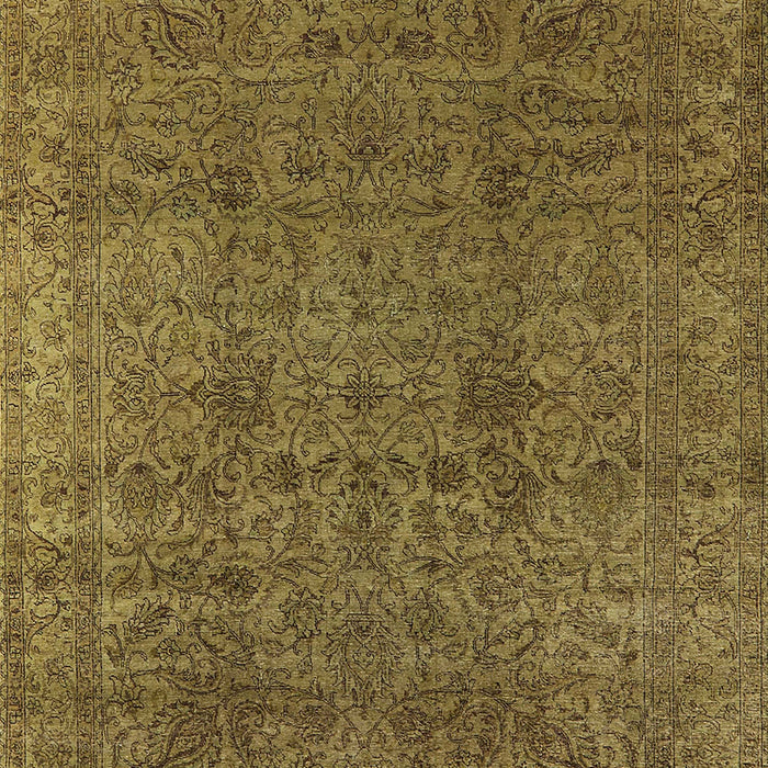 Mid-Century Modern Dark Bronze Brown Oriental Rug, urb597