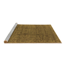 Sideview of Machine Washable Oriental Brown Industrial Rug, wshurb597brn
