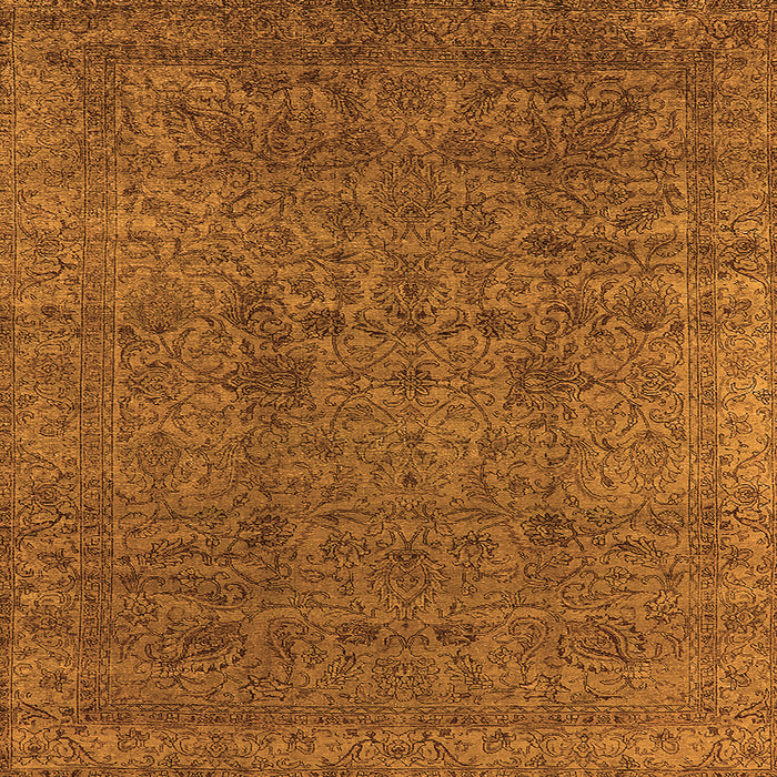 Square Oriental Orange Industrial Rug, urb597org