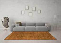 Machine Washable Oriental Orange Industrial Area Rugs in a Living Room, wshurb597org