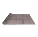 Sideview of Mid-Century Modern Mauve Taupe Purple Solid Rug, urb598