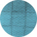 Round Solid Light Blue Modern Rug, urb598lblu