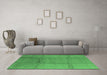 Machine Washable Solid Emerald Green Modern Area Rugs in a Living Room,, wshurb598emgrn