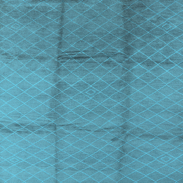 Square Machine Washable Solid Light Blue Modern Rug, wshurb598lblu