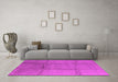 Machine Washable Solid Pink Modern Rug in a Living Room, wshurb598pnk