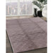 Mid-Century Modern Mauve Taupe Purple Solid Rug in Family Room, urb598