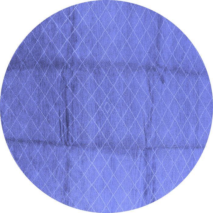 Round Solid Blue Modern Rug, urb598blu