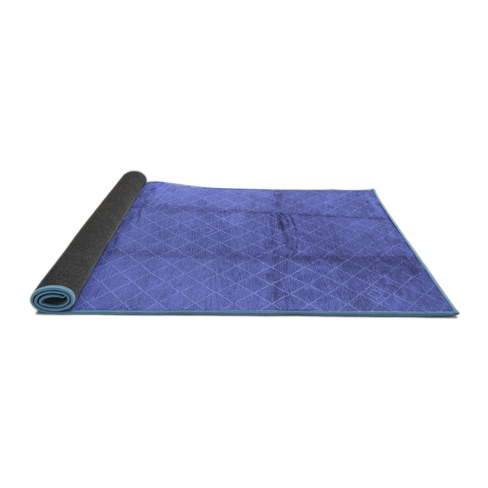 Sideview of Solid Blue Modern Rug, urb598blu