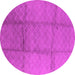 Round Solid Pink Modern Rug, urb598pnk