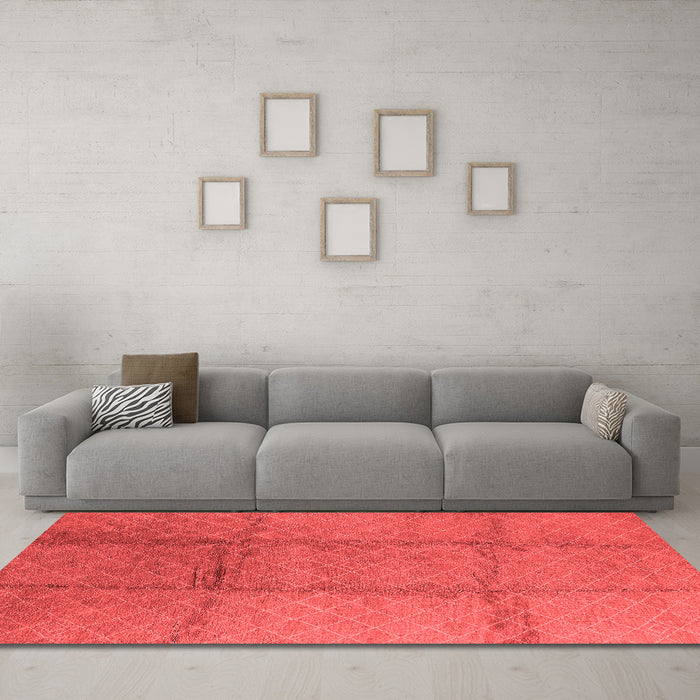 Modern Red Washable Rugs