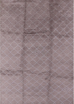 Mid-Century Modern Mauve Taupe Purple Solid Rug, urb598