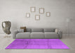 Machine Washable Solid Purple Modern Area Rugs in a Living Room, wshurb598pur