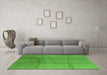 Machine Washable Solid Green Modern Area Rugs in a Living Room,, wshurb598grn