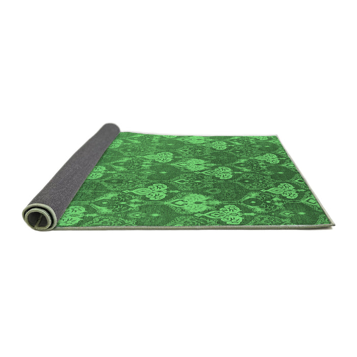Sideview of Oriental Emerald Green Industrial Rug, urb599emgrn