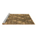 Sideview of Machine Washable Oriental Brown Industrial Rug, wshurb599brn