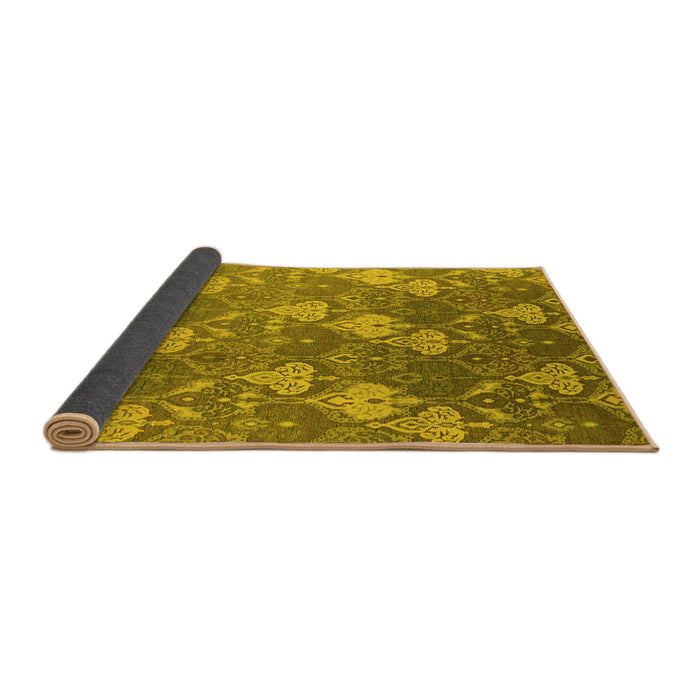 Sideview of Oriental Yellow Industrial Rug, urb599yw