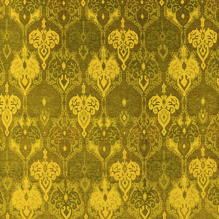 Machine Washable Oriental Yellow Industrial Rug, wshurb599yw