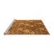 Sideview of Machine Washable Oriental Orange Industrial Area Rugs, wshurb599org