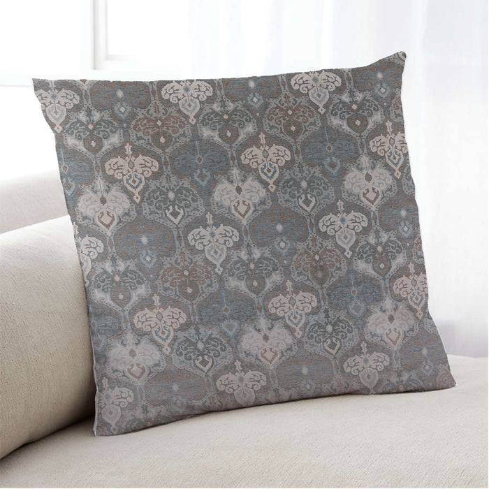 Lifestyle Image of Mid-Century Modern Urban Square Puce Purple Throw Pillow, 18 inch by 18 inch, pwurb599