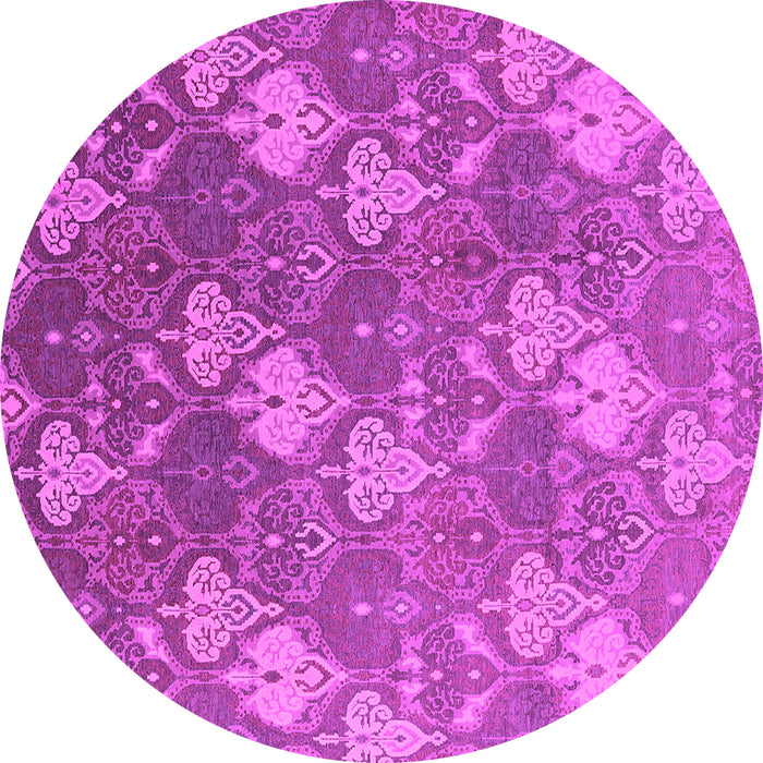Round Oriental Pink Industrial Rug, urb599pnk