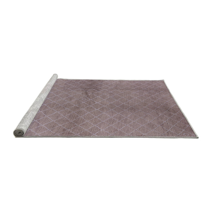 Sideview of Machine Washable Industrial Modern Rose Dust Purple Rug, wshurb600