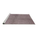 Sideview of Machine Washable Industrial Modern Rose Dust Purple Rug, wshurb600