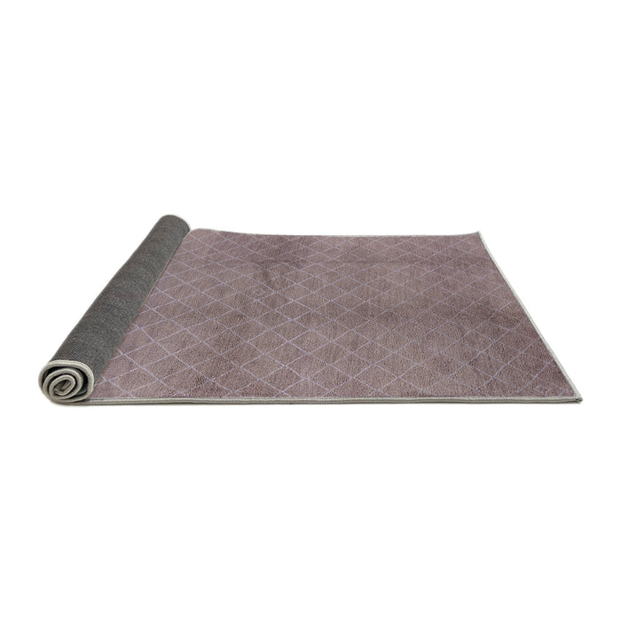 Sideview of Mid-Century Modern Rose Purple Solid Rug, urb600