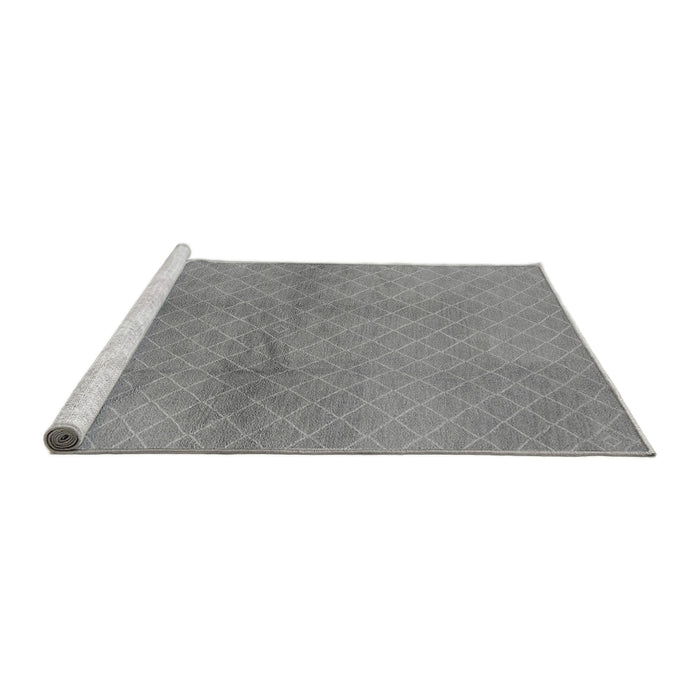 Sideview of Machine Washable Solid Gray Modern Rug, wshurb600gry