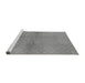 Sideview of Machine Washable Solid Gray Modern Rug, wshurb600gry