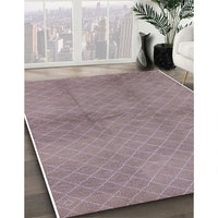 Mid-Century Modern Rose Purple Solid Rug, urb600