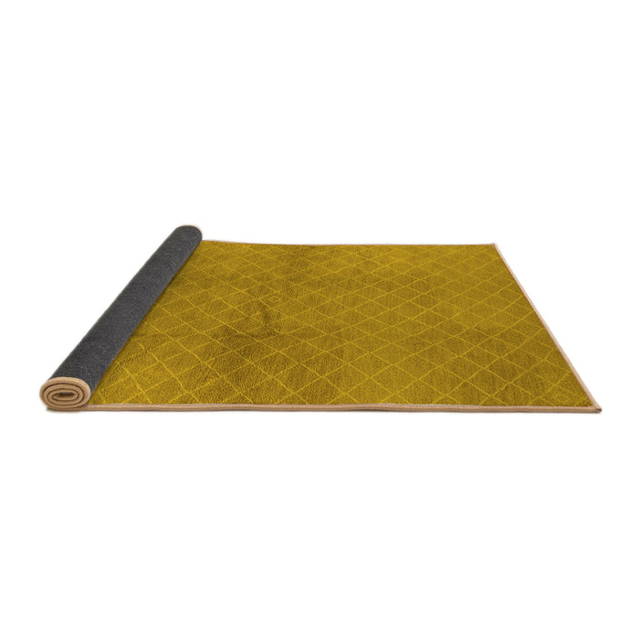 Sideview of Solid Yellow Modern Rug, urb600yw
