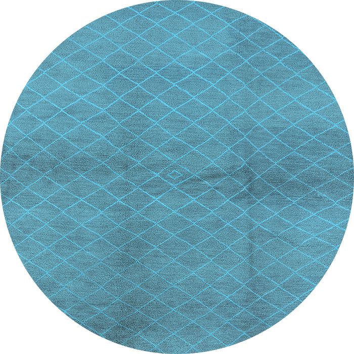 Round Solid Light Blue Modern Rug, urb600lblu