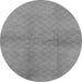 Round Solid Gray Modern Rug, urb600gry