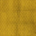 Square Machine Washable Solid Yellow Modern Rug, wshurb600yw