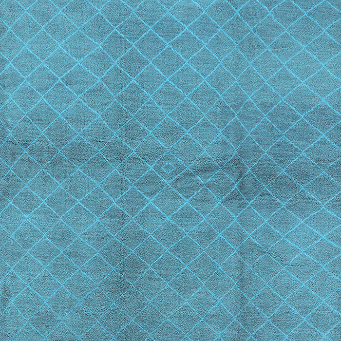 Machine Washable Solid Light Blue Modern Rug, wshurb600lblu