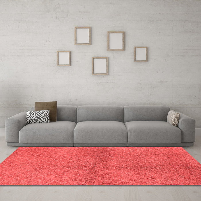 Modern Red Washable Rugs