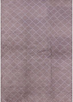 Mid-Century Modern Rose Purple Solid Rug, urb600