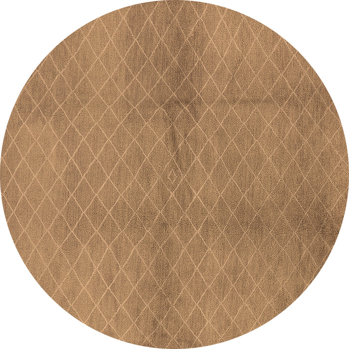 Round Solid Brown Modern Rug, urb600brn
