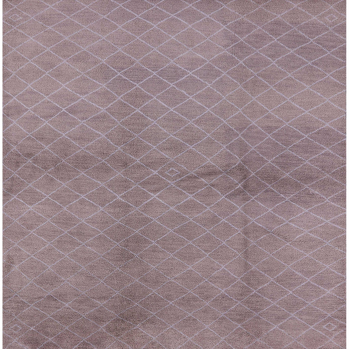 Square Mid-Century Modern Rose Purple Solid Rug, urb600