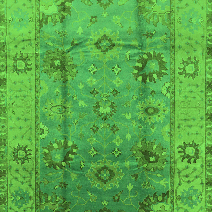 Oriental Green Traditional Rug, urb601grn