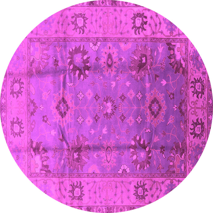 Round Oriental Pink Traditional Rug, urb601pnk