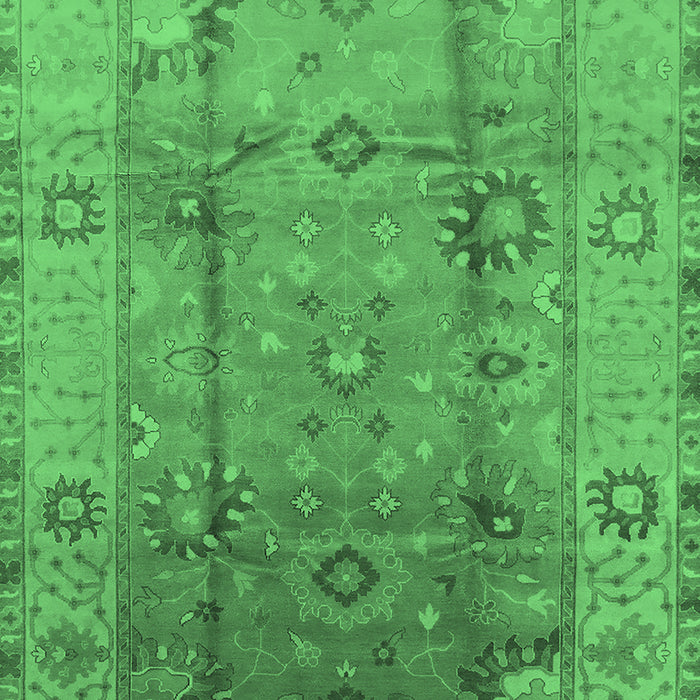 Oriental Emerald Green Traditional Rug, urb601emgrn