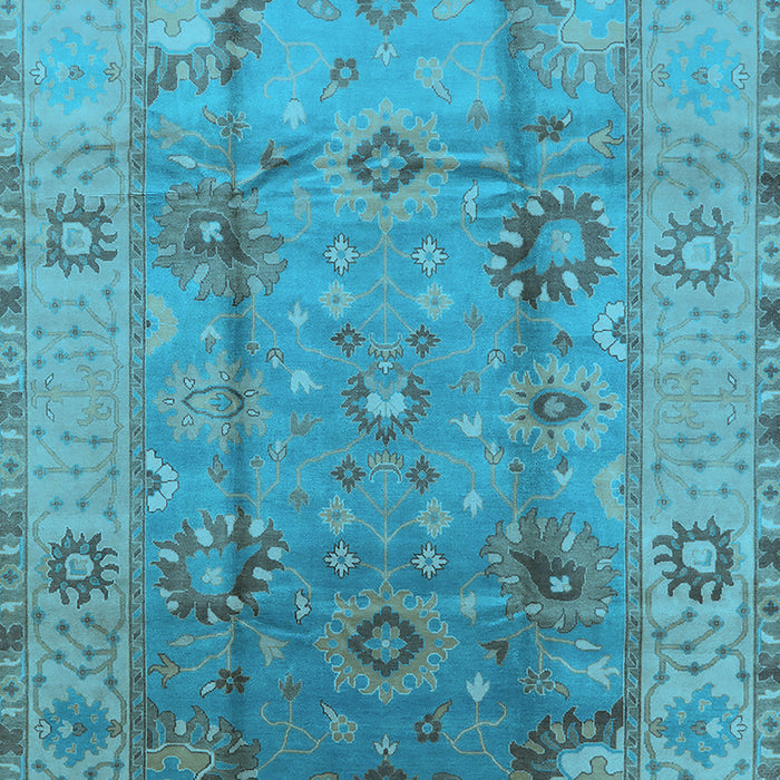 Oriental Light Blue Traditional Rug, urb601lblu
