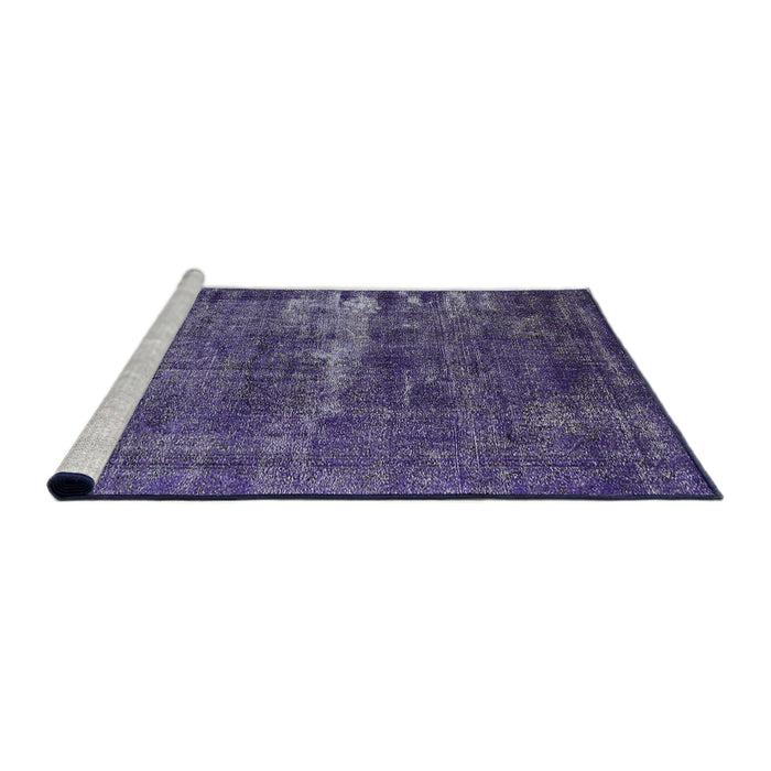 Sideview of Machine Washable Industrial Modern Purple Rug, wshurb602