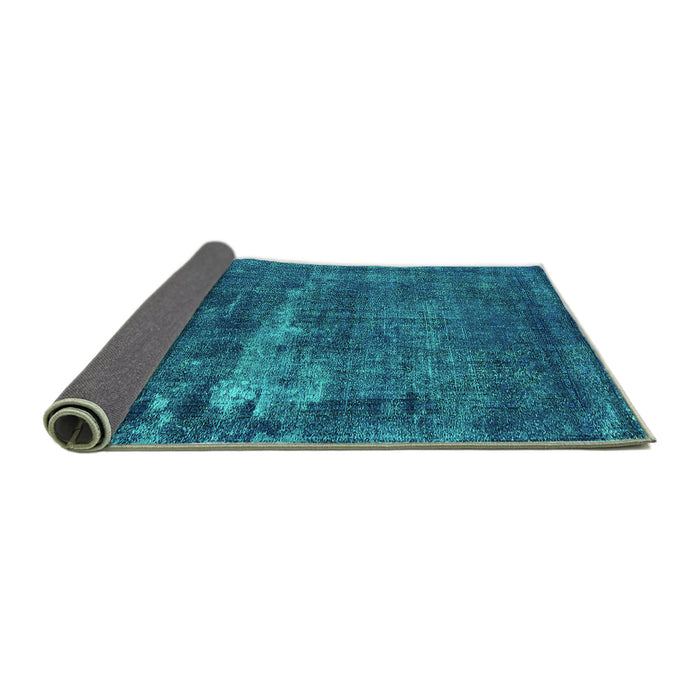 Sideview of Persian Turquoise Bohemian Rug, urb602turq